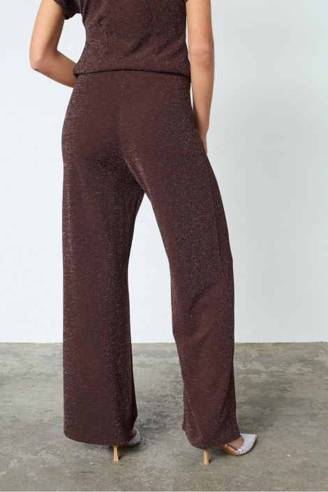 SisterS point bruine dames broek | Model achteraanzicht