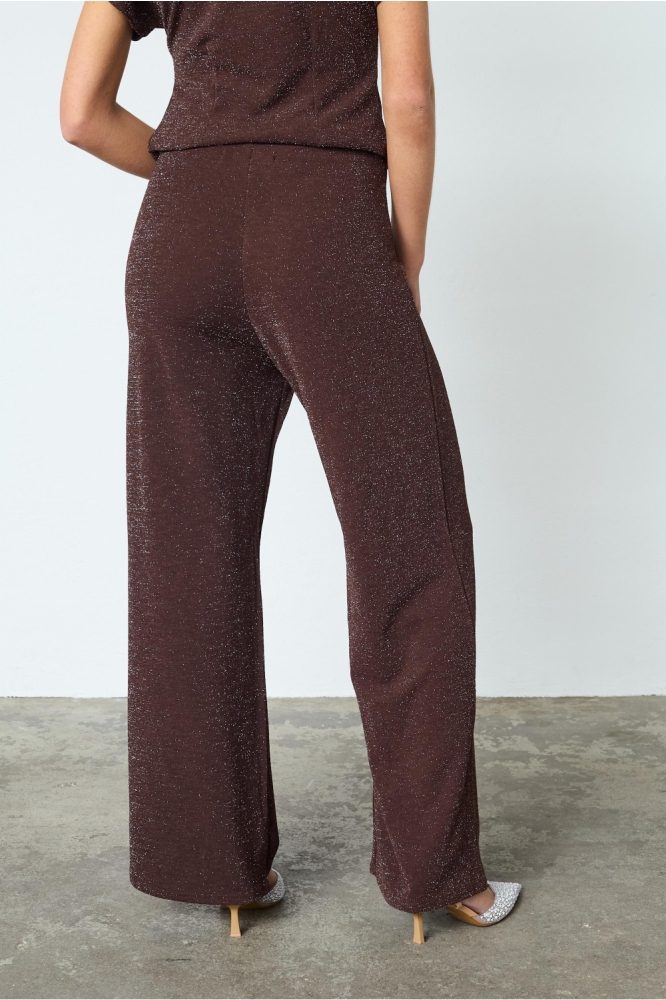 SisterS point bruine dames broek | Model achteraanzicht