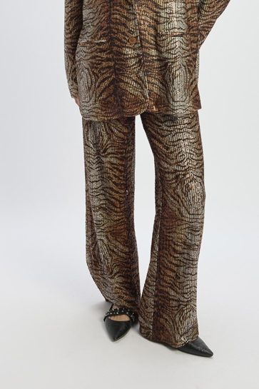 Refined Department Broek KNITTED PANTS TIGER PRINT NOVA R2511169820 855 TIGER