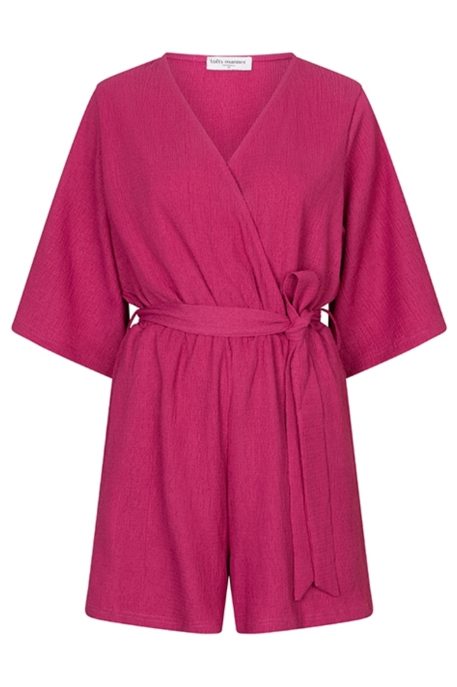 Lofty Manner paarse dames jumpsuit | Vooraanzicht