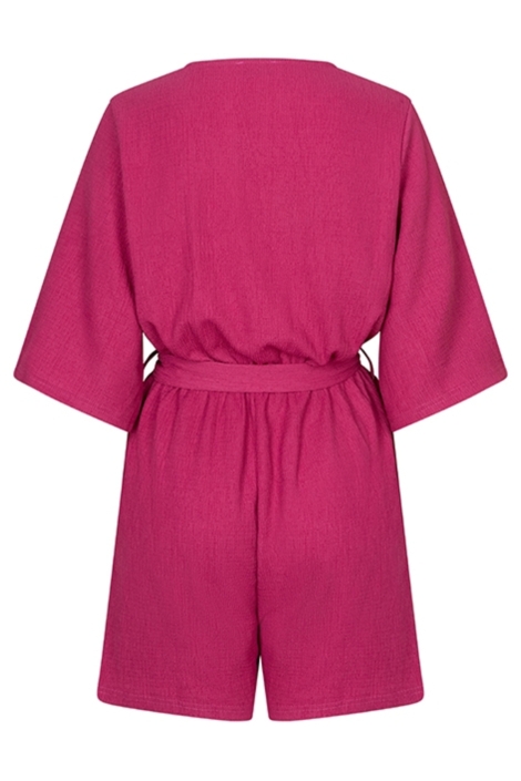Lofty Manner paarse dames jumpsuit | Achteraanzicht