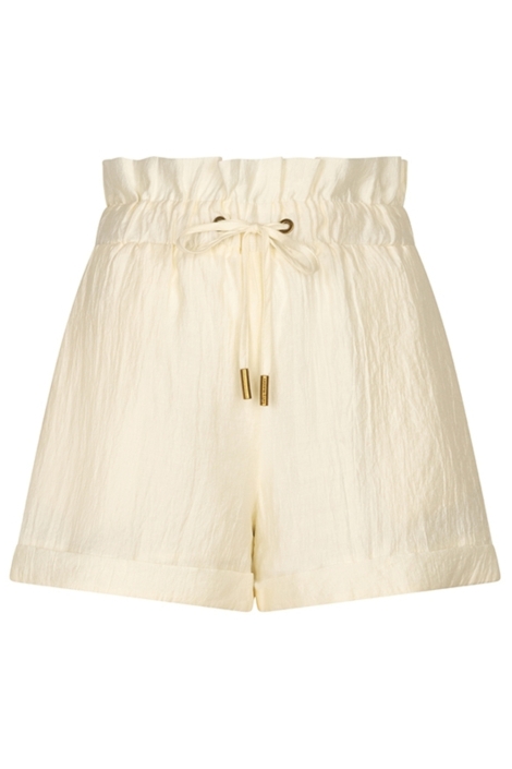 Lofty Manner beige dames korte broek | Vooraanzicht