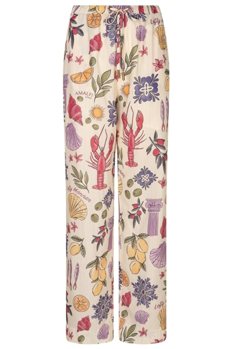 Lofty Manner beige dames broek | Vooraanzicht