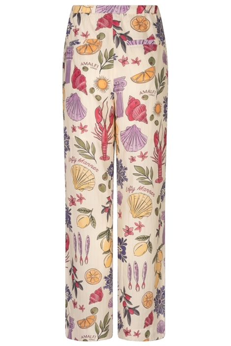 Lofty Manner beige dames broek | Achteraanzicht