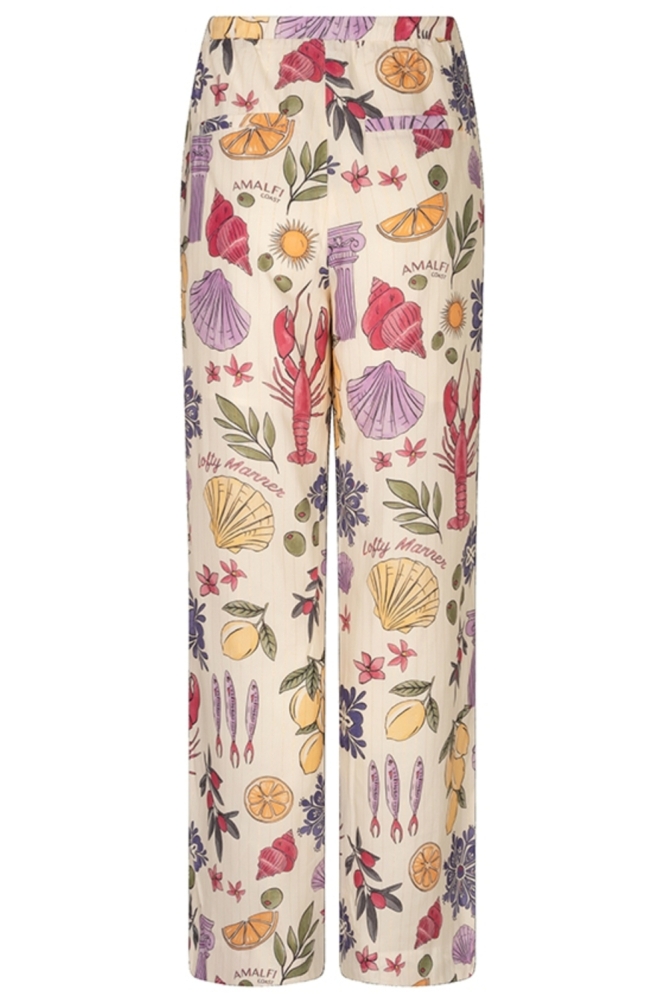 Lofty Manner beige dames broek | Achteraanzicht
