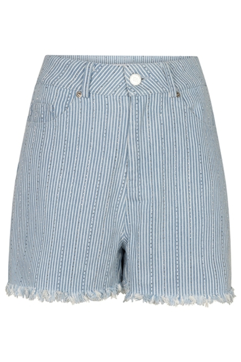 Lofty Manner blauwe dames korte broek | Vooraanzicht