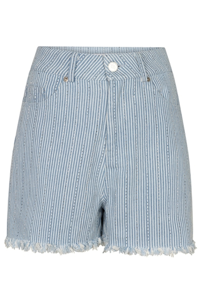 Lofty Manner blauwe dames korte broek | Vooraanzicht