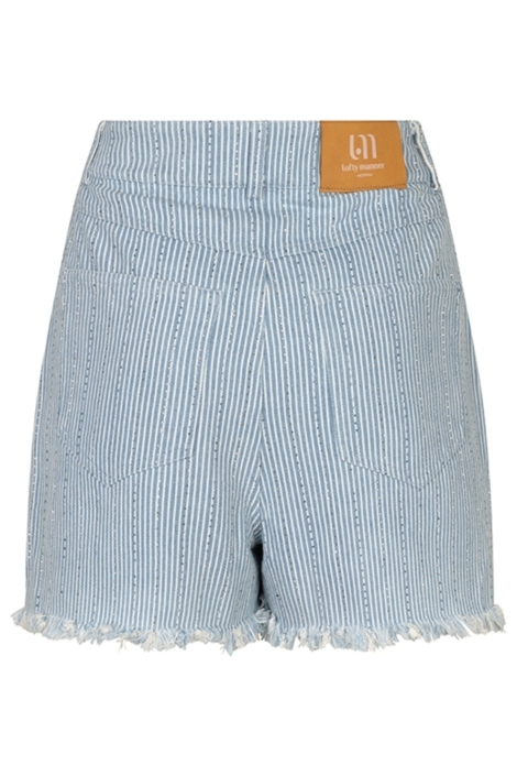 Lofty Manner blauwe dames korte broek | Achteraanzicht