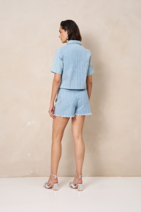 Lofty Manner blauwe dames korte broek | Model