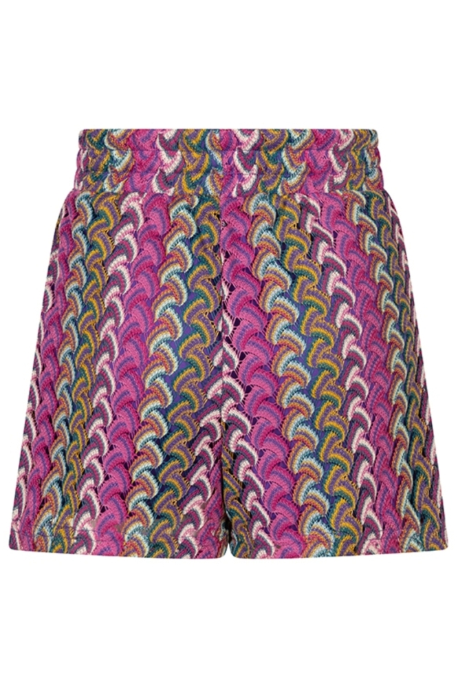 Lofty Manner paarse dames korte broek | Achteraanzicht