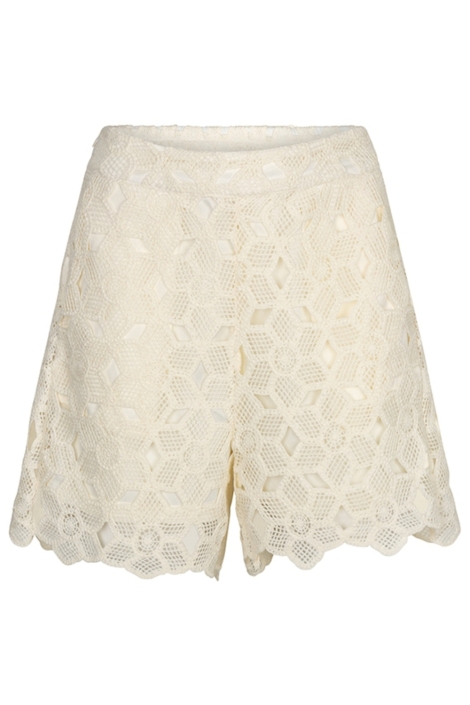 Lofty Manner beige dames korte broek | Vooraanzicht