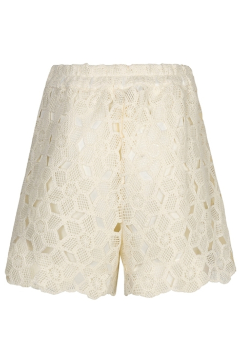 Lofty Manner beige dames korte broek | Achteraanzicht