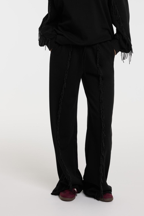 Refined Department zwarte dames broek | Vooraanzicht