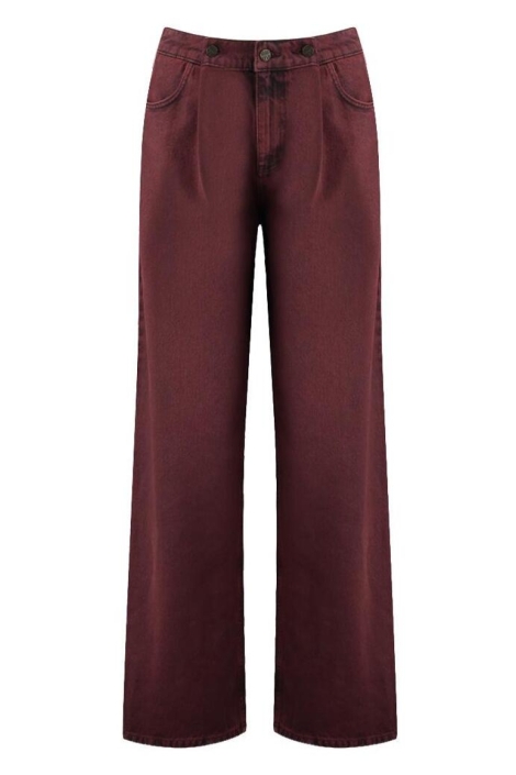Harper & Yve bordeaux dames jeans | Vooraanzicht