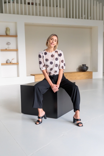 NED casper crepe woven /elastan Zwart