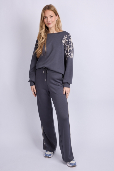C&S The Label blauwe dames broek | Model