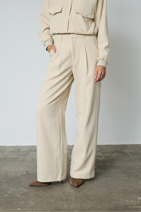 SisterS point beige dames broek | Model vooraanzicht