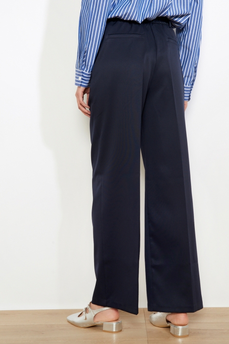 LolaLiza blauwe dames broek | Model achteraanzicht