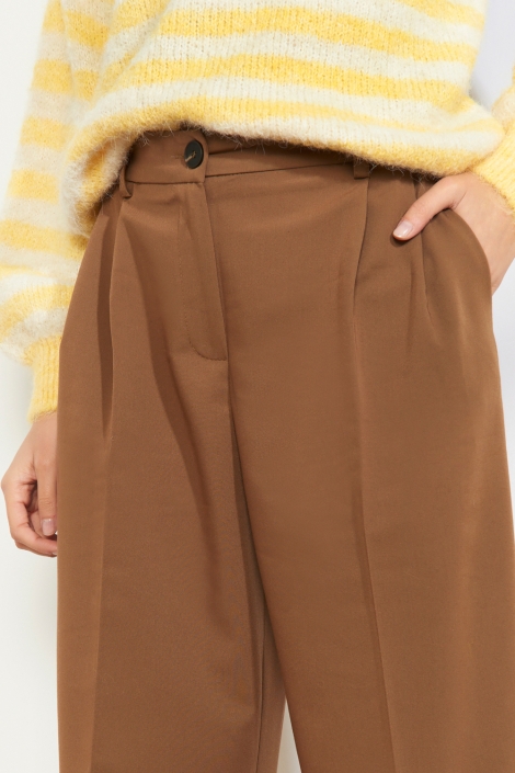 LolaLiza camel dames broek | Close up