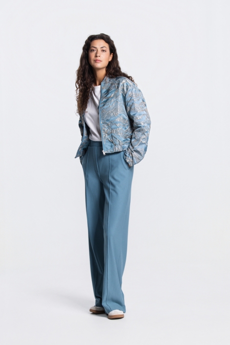 Juffrouw Jansen blauwe dames broek | Model