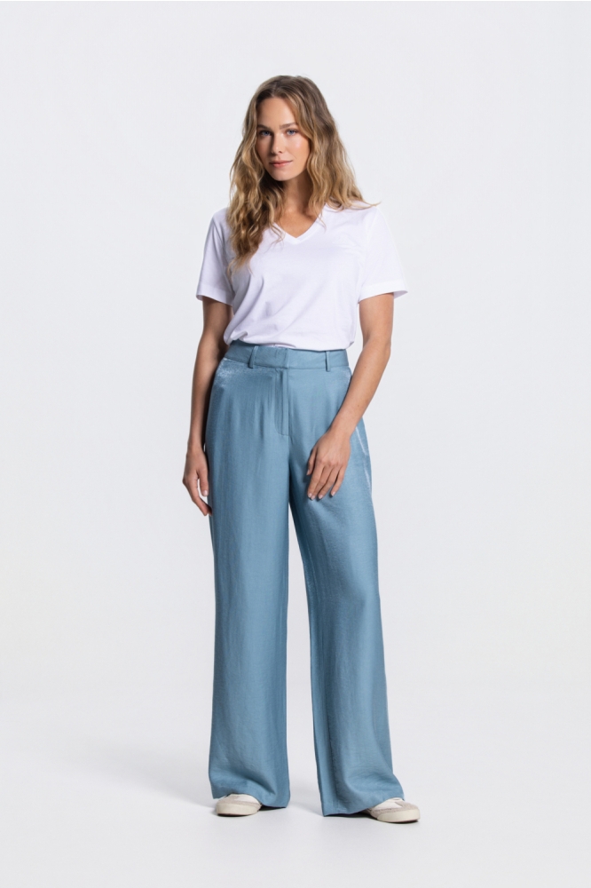 Juffrouw Jansen blauwe dames broek | Model