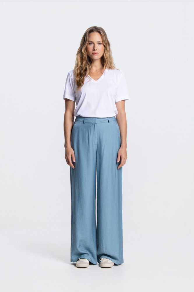 Juffrouw Jansen blauwe dames broek | Model