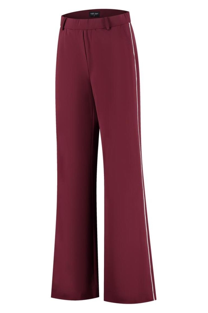 Lady Day bordeaux dames broek | Zijaanzicht