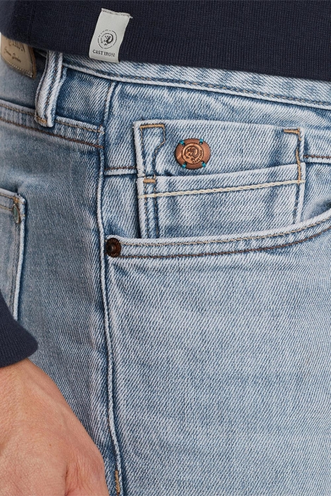 Cast Iron blauwe heren jeans | Close up