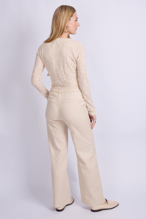 C&S The Label beige dames broek | Model