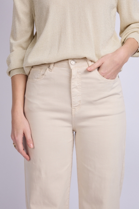 C&S The Label beige dames broek | Close up