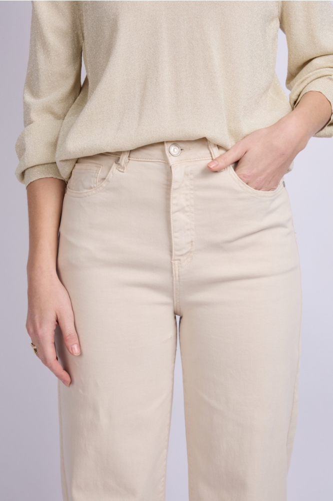 C&S The Label beige dames broek | Close up