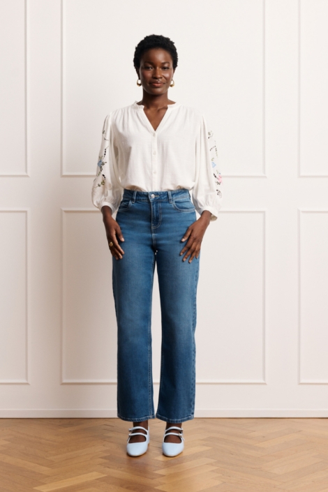 LolaLiza blauwe dames jeans | Model vooraanzicht