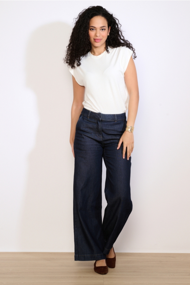 LolaLiza blauwe dames jeans | Model vooraanzicht