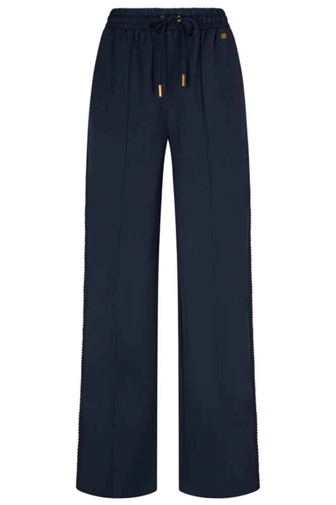 Lofty Manner blauwe dames broek | Vooraanzicht