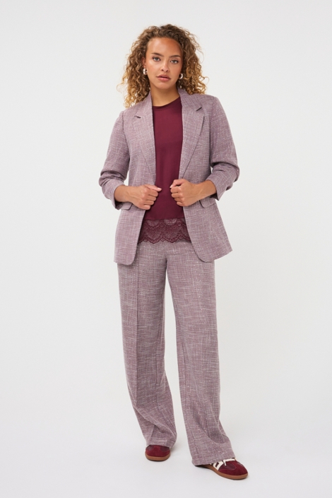 EsQualo bordeaux dames broek | Model