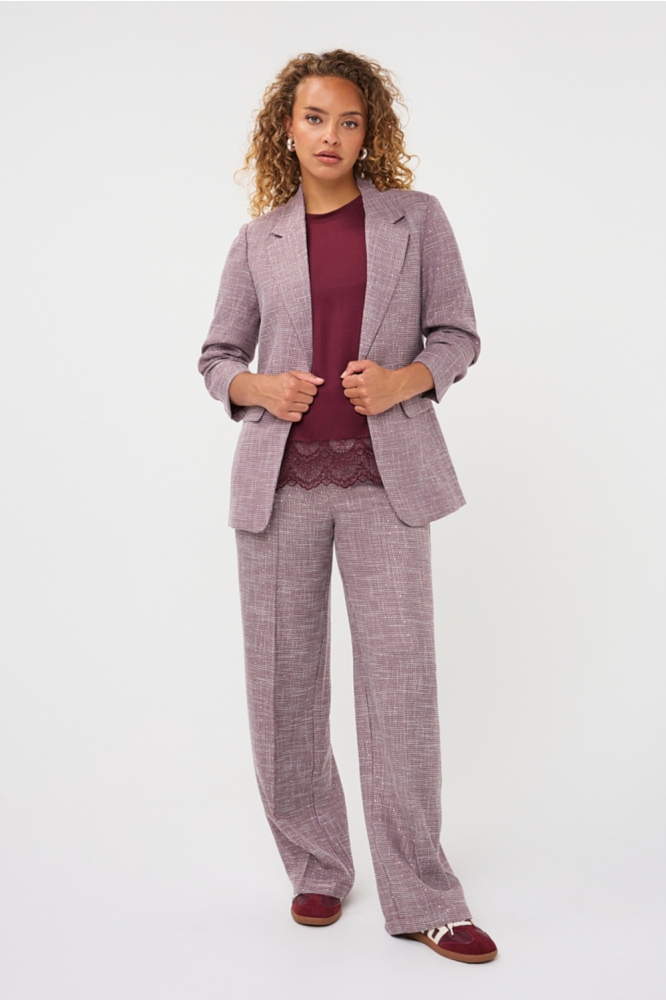 EsQualo bordeaux dames broek | Model