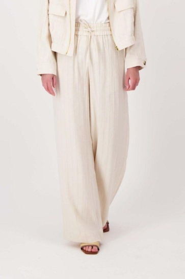 Zusss BROEK IN STRUCTUUR STOF 0303 0039 1007 OFF WHITE