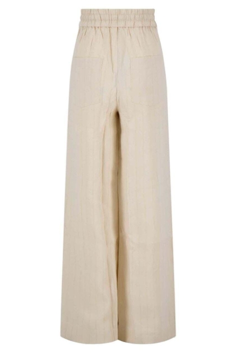 Zusss ecru dames broek | Achteraanzicht