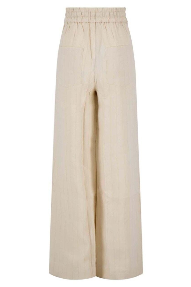 Zusss ecru dames broek | Achteraanzicht