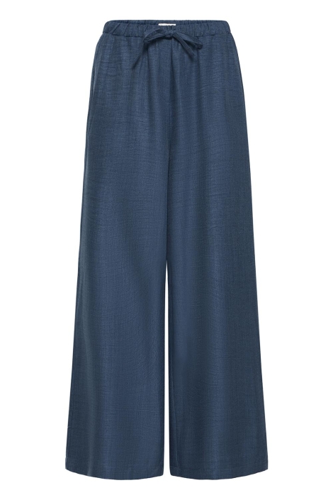 Ichi blauwe dames broek | Vooraanzicht