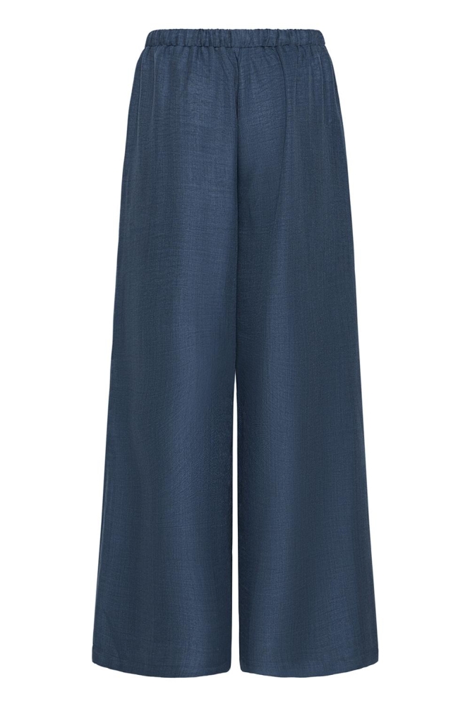Ichi blauwe dames broek | Achteraanzicht