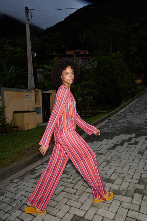 Ichi multi color dames broek | Sfeerbeeld, In situatie