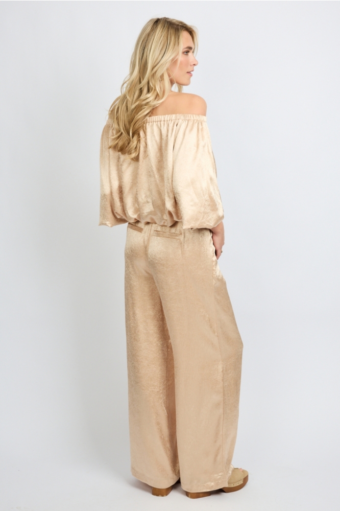 Fluresk gouden dames broek | Model