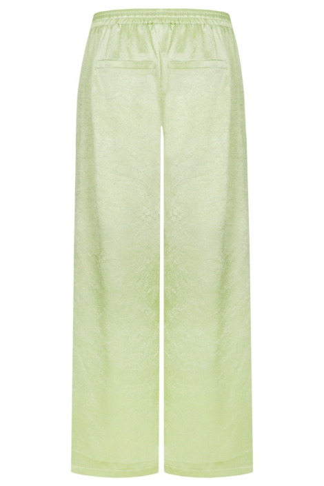 Fluresk groene dames broek | Achteraanzicht