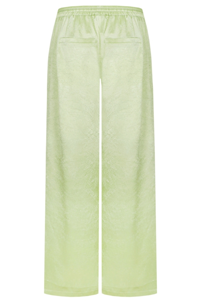 Fluresk groene dames broek | Achteraanzicht