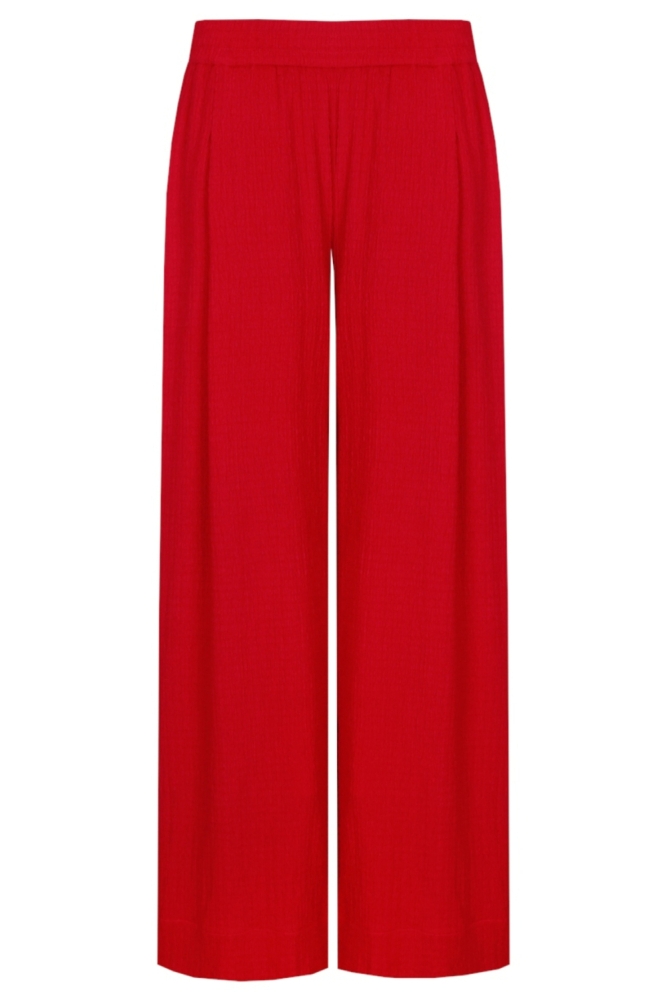 Fluresk blauwe dames broek | Vooraanzicht