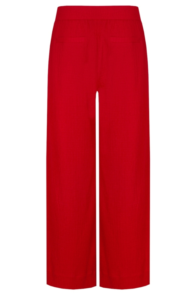 Fluresk blauwe dames broek | Achteraanzicht