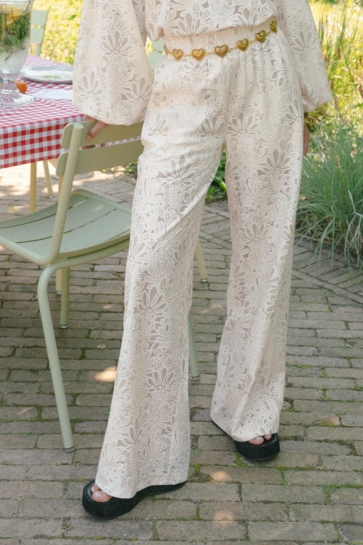 Fluresk Broek PALOMA PANTS 26ZQF26 011 OFFWHITE