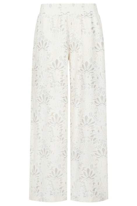 Fluresk witte dames broek | Achteraanzicht