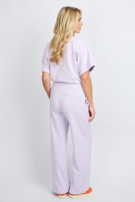 Fluresk paarse dames broek | Model